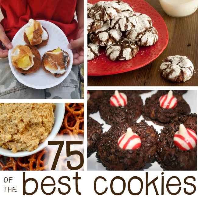 75 of the best homemade Christmas cookie recipes - shown are upside down cookies, and peppermint kisses