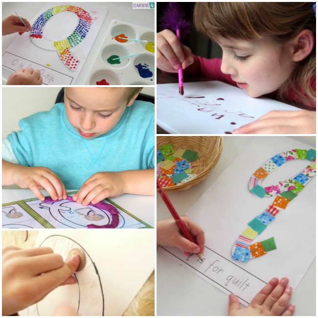 Letter Q Activities Hands On- quileted Q, and coloring 