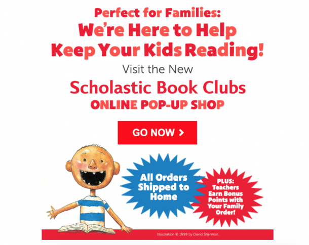 Scholastic Book Clubs Online Pop-Up Shop Go Now