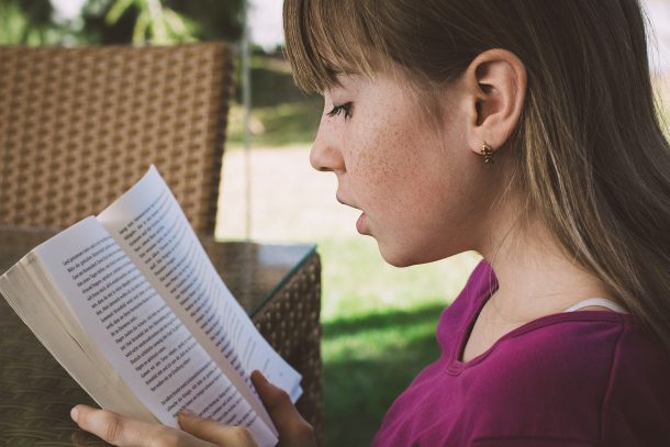 reading a Scholastic book club book