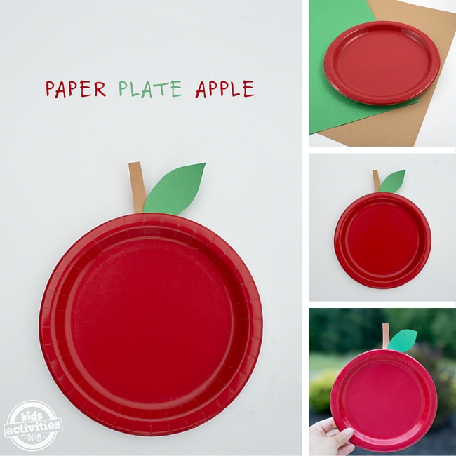 Paper Plate Apple Craft for Kids