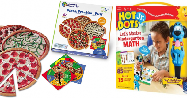 Have sum fun math games with this pizza fraction fun and hot dots jr.