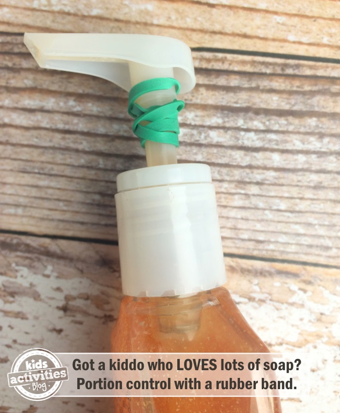 soap trick to keep kids from using all the soap