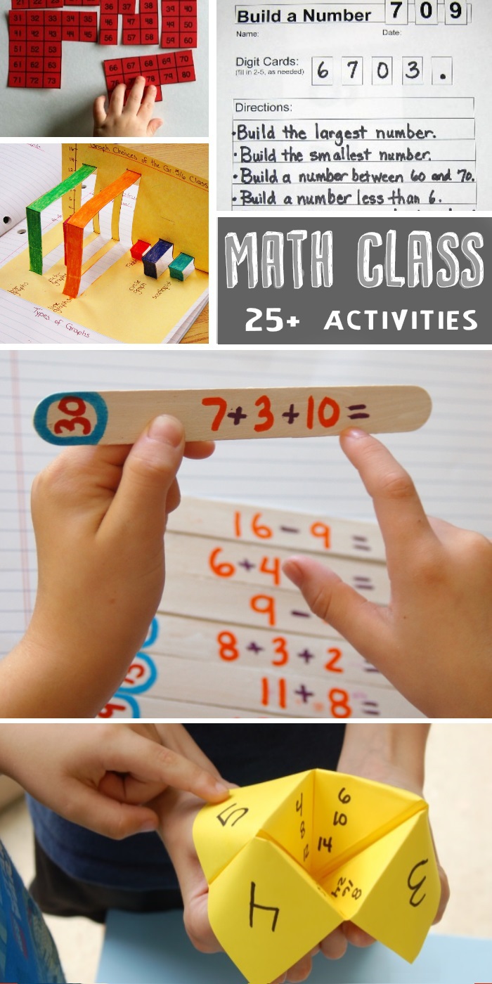math worksheets for kids and puzzles, and a pop up graph, and a addition and subtraction math puzzle on popsicle sticks, and a fortune teller math game.