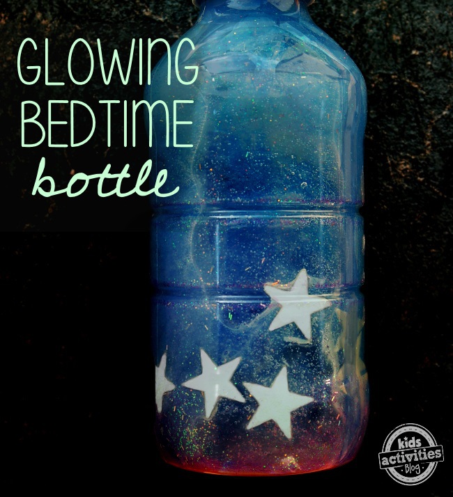 DIY sensory bottle - it glows in the dark
