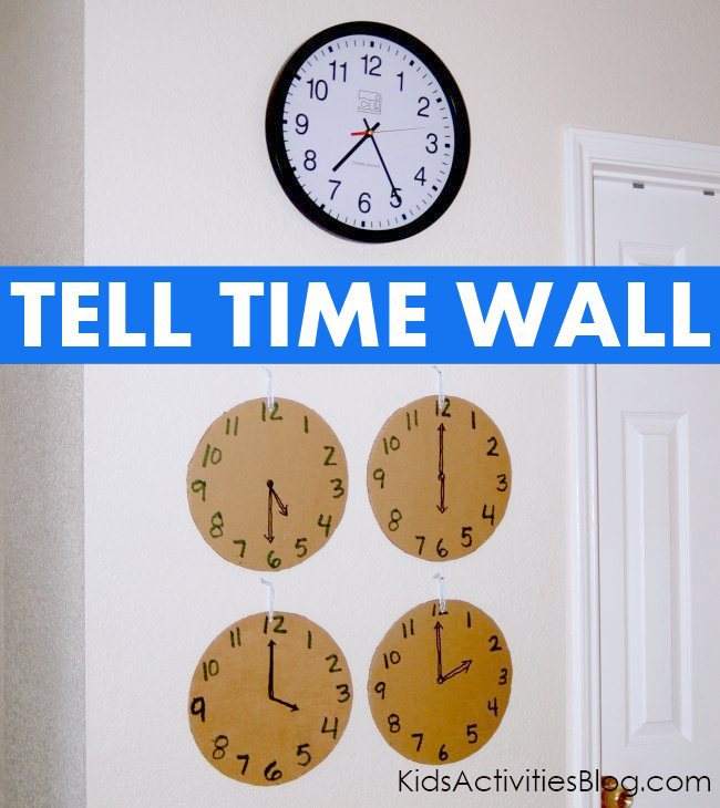 Have a wall of common times near your clock to help your kids anticipate daily events.