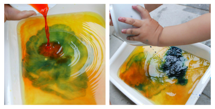 Step 1 color mixing activity for kids - Witches Brew science fun - Kids Activities Blog