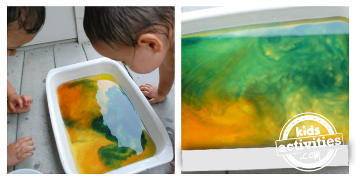 Step 2 color mixing activity for kids - Witches Brew science fun - Kids Activities Blog