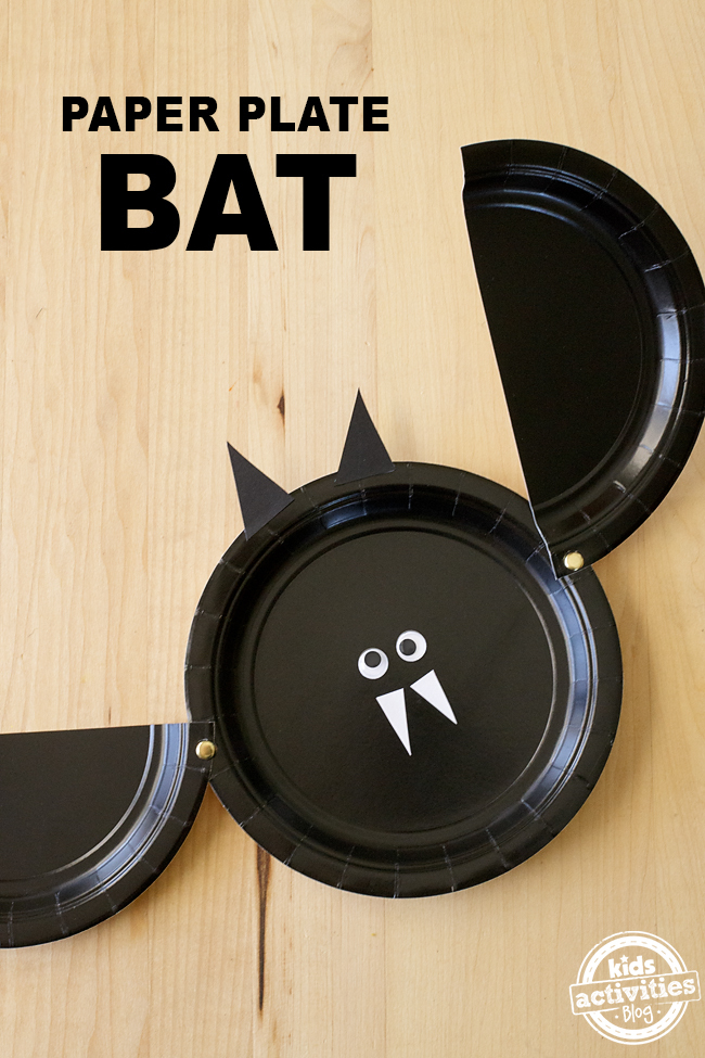 Easy Paper Plate Bat Craft