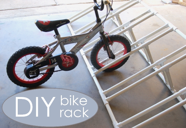 diy bike rack from Kids Activities Blog - pvc projects