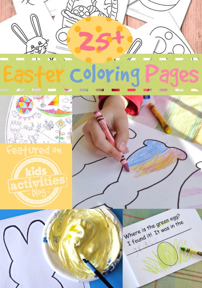 25 Easter Coloring Pages featured on Kids Activities Blog