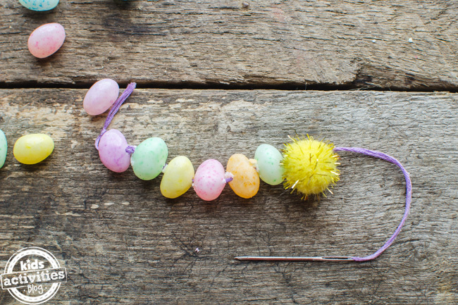 Easter crafts with jelly beans like this bracelet