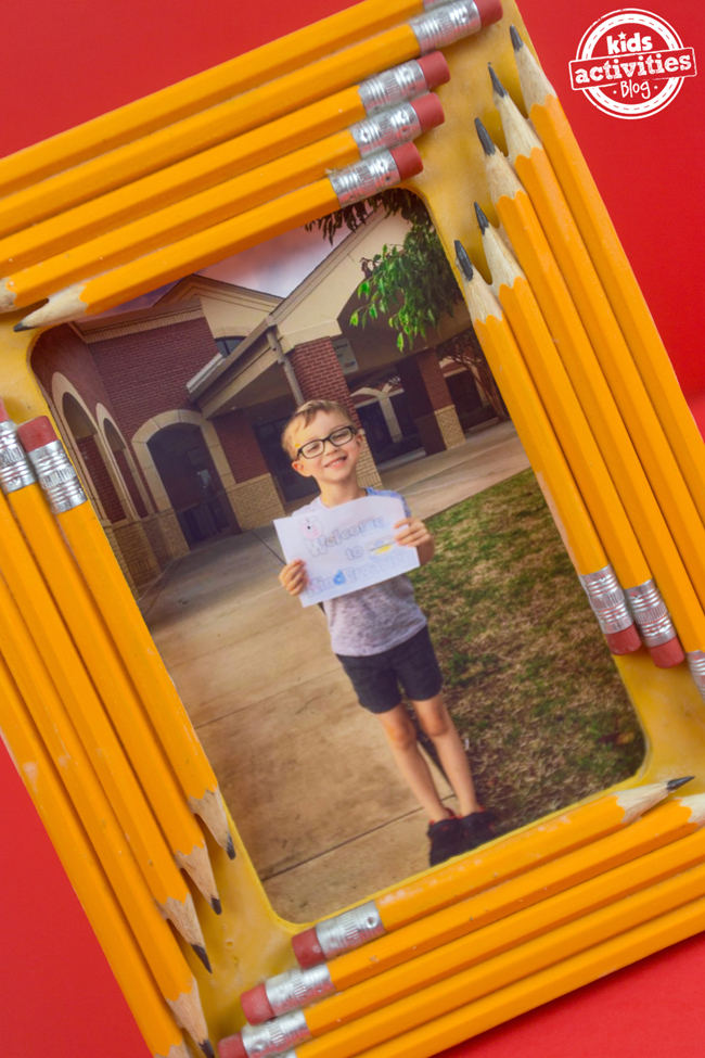 pencil school photo frame