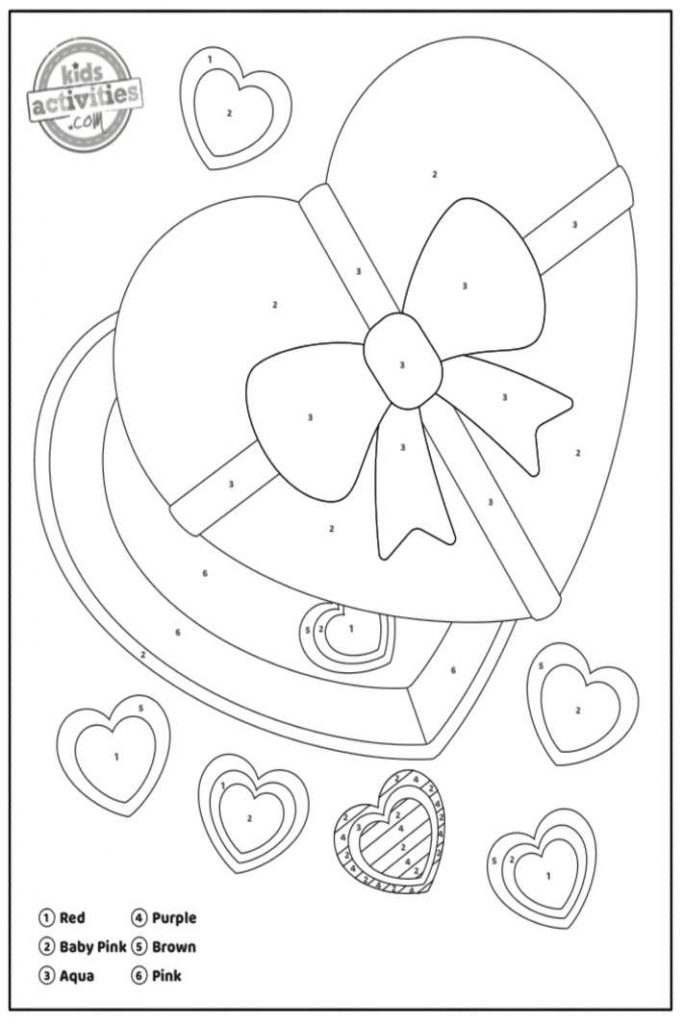 box of chocolate coloring page