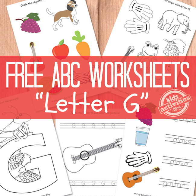 Letter G Worksheets Free Kids Printable