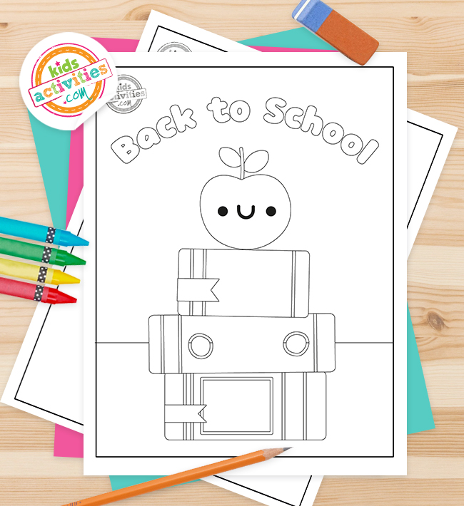 Back to school coloring pages for preschool Feature Image
