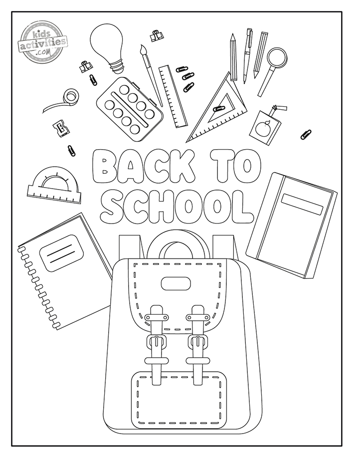Back to school coloring pages for preschool Screenshot 2