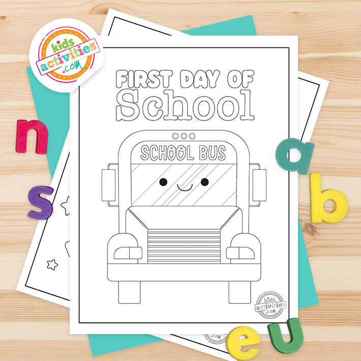 first day of school coloring sheets