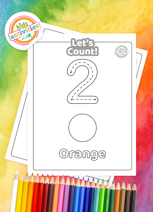 rainbow counting coloring pages