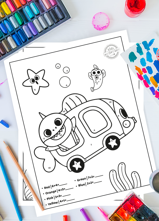 Baby Shark Worksheets Addition