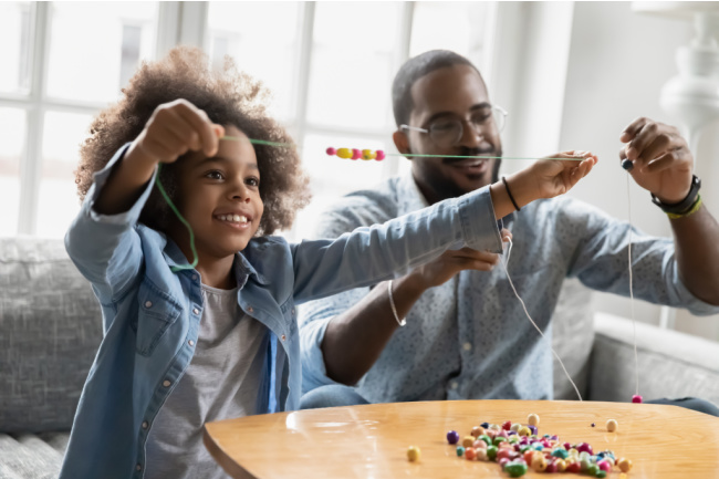 ways for dads to connect with kids - Kids Activities Blog - kid and child doing a craft