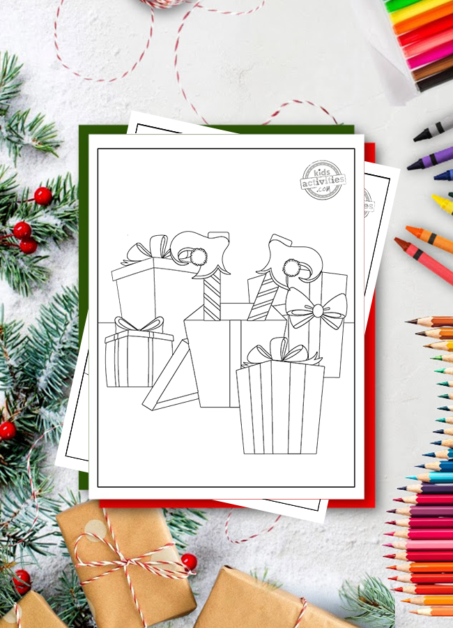 free printable easy christmas coloring pages
