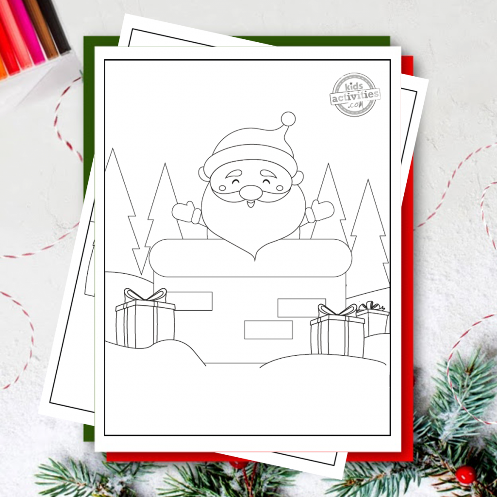 Easy Christmas Coloring Pages 