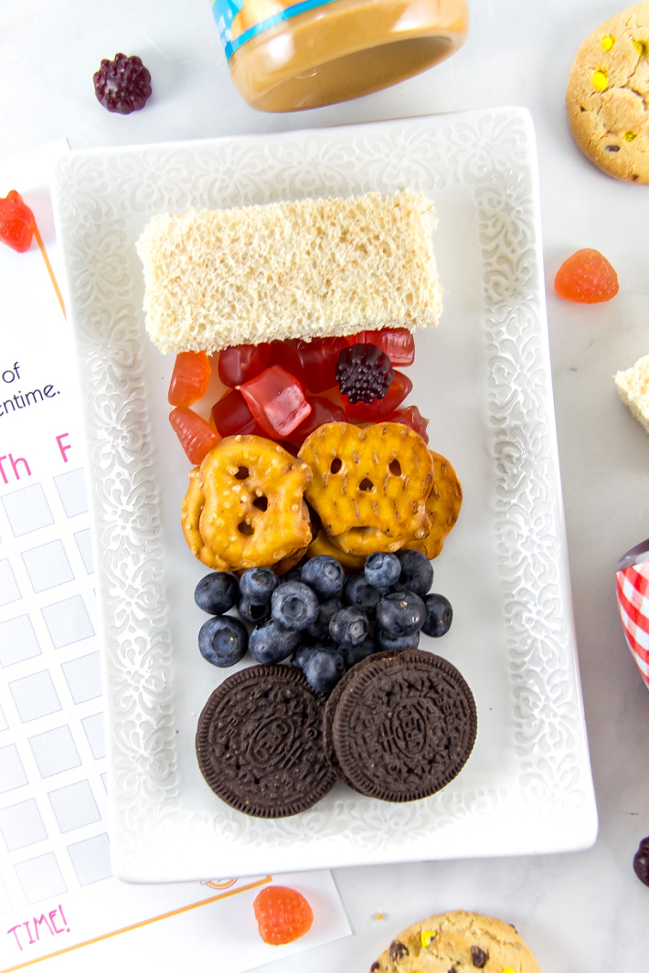 An after school snack tray for kids.