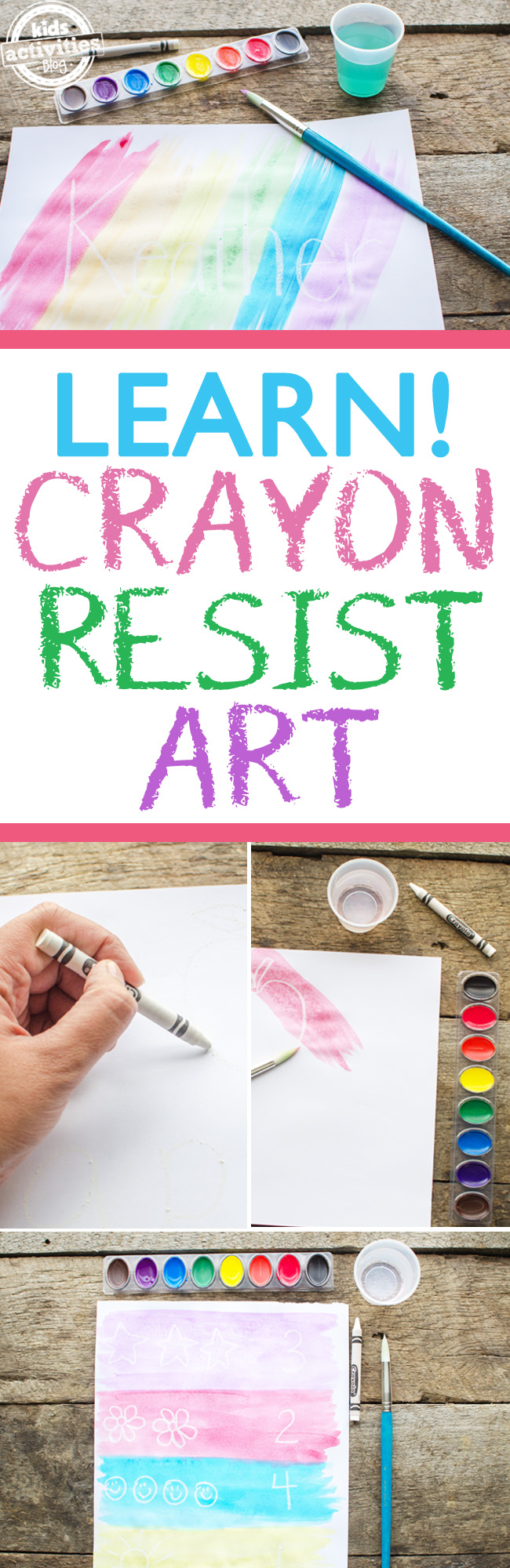 Kids Crayon Resist Art