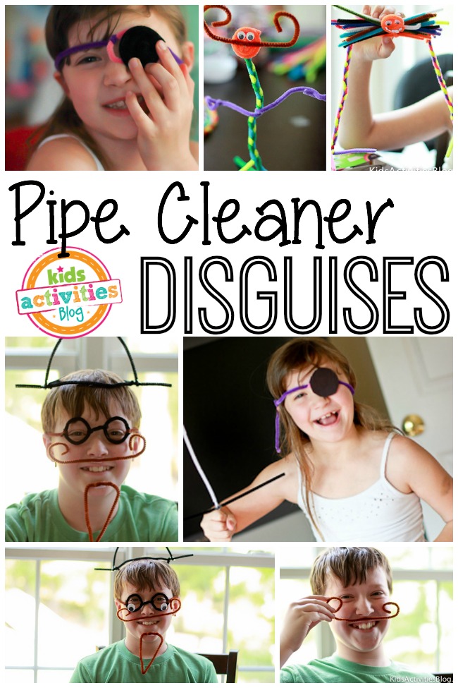 pipe cleaner disguises - these simple crafts made of pipe cleaners are simple disguises for fun