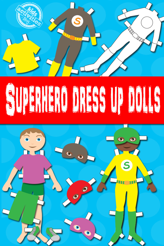 Superhero Boy Paper Dolls
