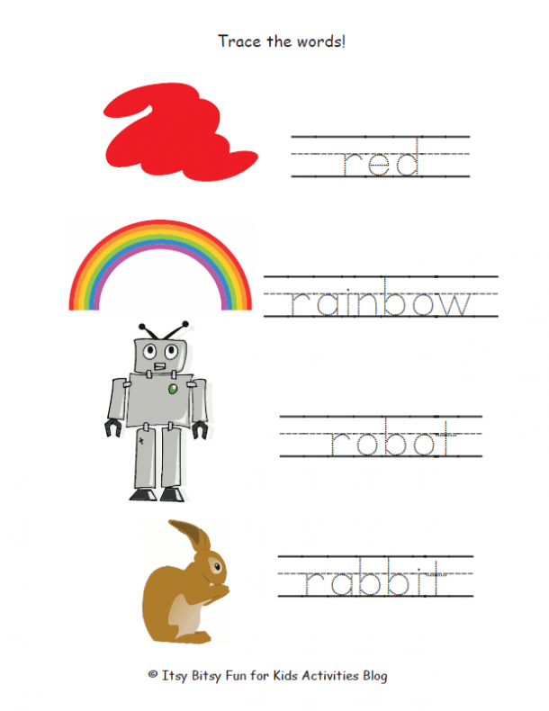 trace the words that start with r