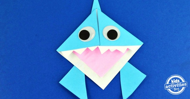 Origami Shark Bookmark Finished craft