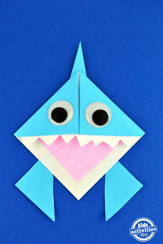Cute Origami Shark Book Mark