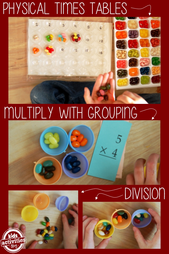 multiplication activity using jelly beans