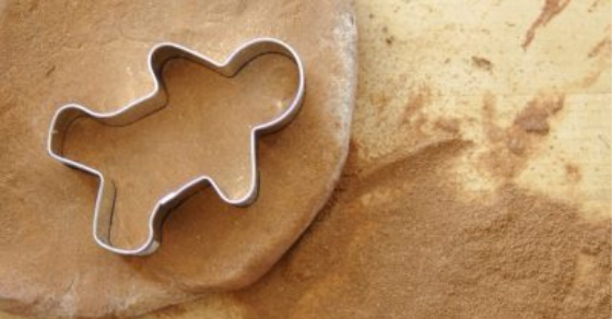 Christmas Preschool Craft with Play Dough Gingerbread Man