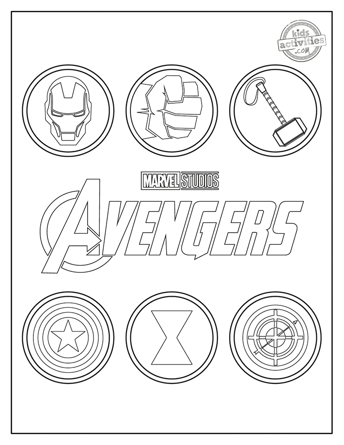 avengers coloring sheets free