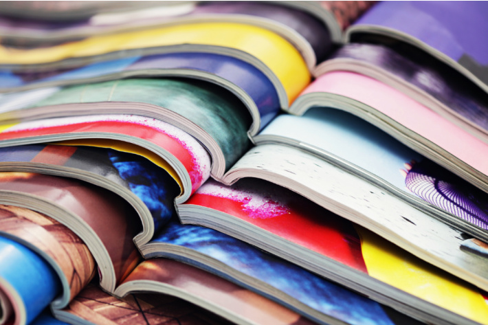 Stack of magazines for recycling - Kids Activities Blog Earth Day
