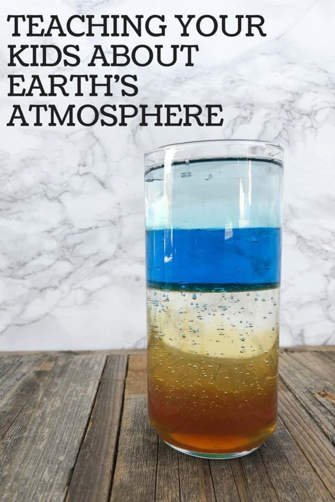 Earth day experiment showing the different layers of the atmosphere and how it protects us