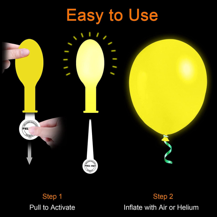 How glow in the dark balloons LED work from Amazon