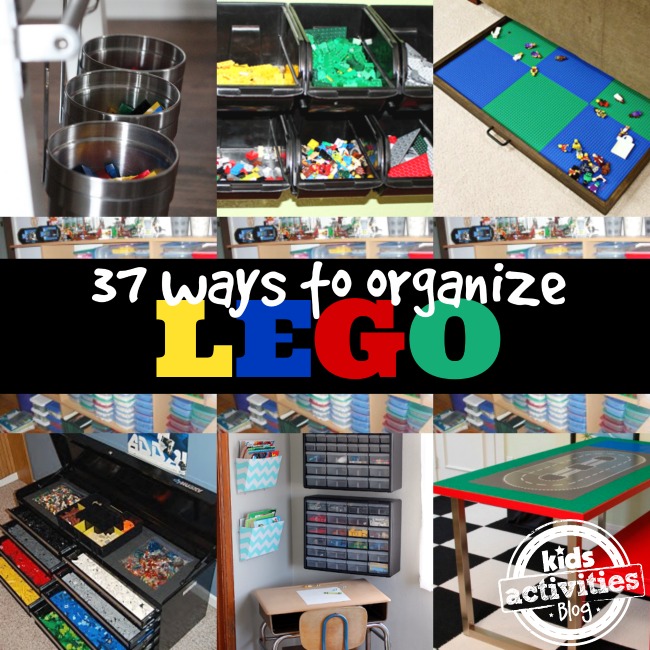 37 Ways to Organize LEGO with bins, cubbies, shelves, and buckets