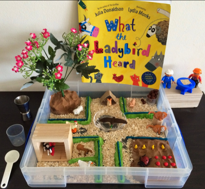 What the Ladybird Heard - Wugs and Dooey Blog - Sensory Bin