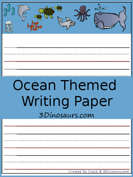 Free Ocean Themed Writing Paper 