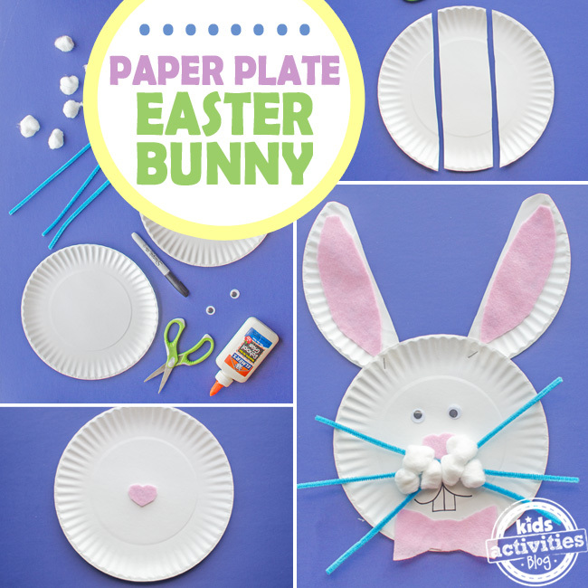 paper plate easter bunny craft