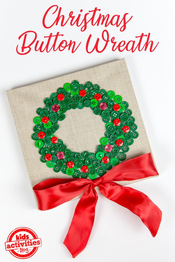 Christmas Button Wreath