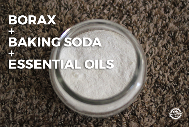 diy carpet cleaner made of borax, baking soda, and essential oils