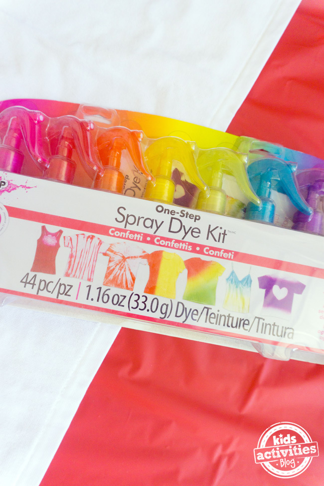 Tulip One-Step Spray Dye Kit - 7 pack shown in package - this is one of the supplies for tie dye towel