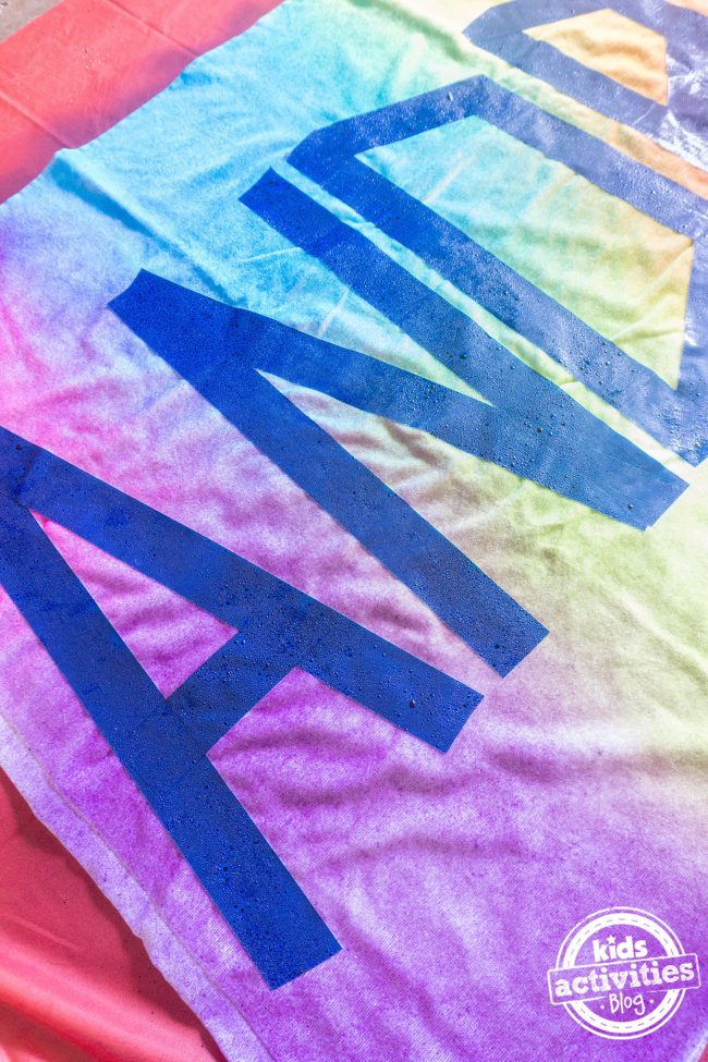 Personalized Tie Dye Beach Towel - tip - to create an ombre look you want lightly colored transitions