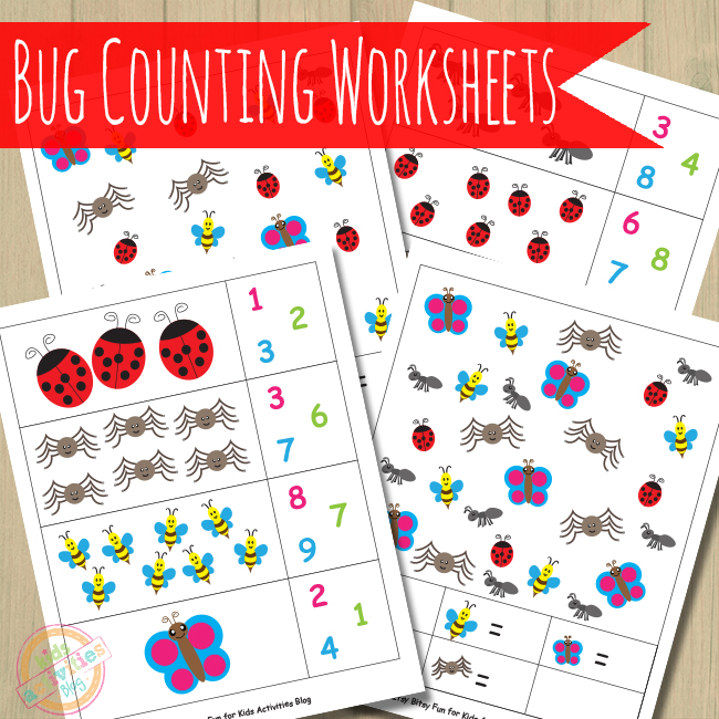 Bug Counting Worksheets
