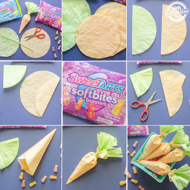 easter carrot coffee filter craft